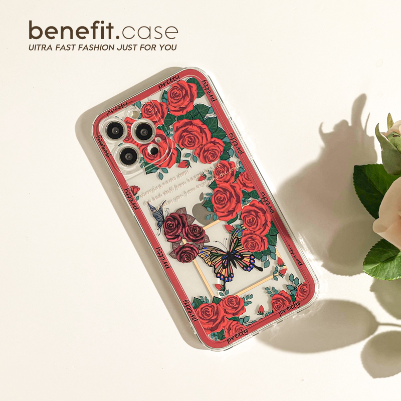 Benefit法式文艺复古荆棘玫瑰17pro16适用15苹果13promax手机壳iphone12防摔14promax新11女xsmax高级xr透明 - 图2
