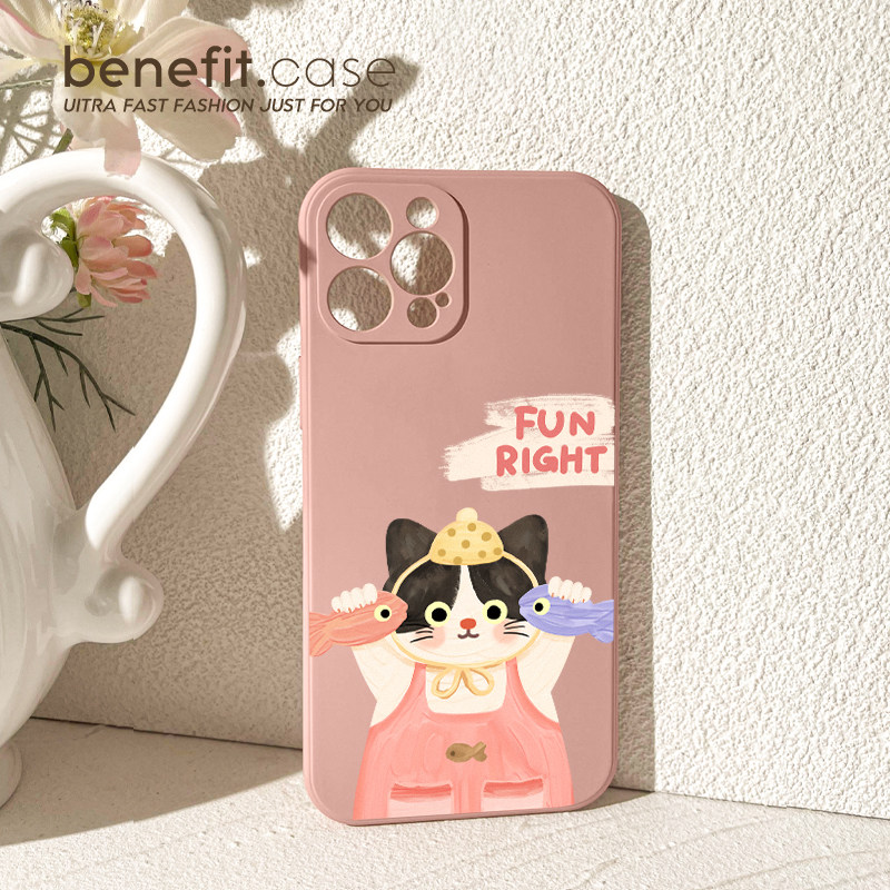 benefit可爱小企鹅抓鱼猫咪17适用于iphone16promax苹果15PRO手机壳13新款14套12时尚11全包xsmax硅胶xr防摔,淘宝优惠券,粉丝福利购,淘宝优惠卷