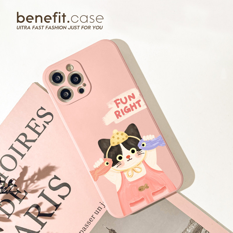 benefit可爱小企鹅抓鱼猫咪17适用于iphone16promax苹果15PRO手机壳13新款14套12时尚11全包xsmax硅胶xr防摔,淘宝优惠券,粉丝福利购,淘宝优惠卷