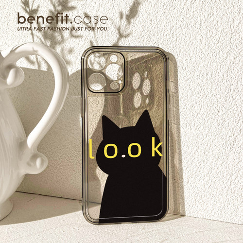 benefit春夏可爱黑猫17pro16适用iphone15promax苹果13手机壳14promax新款12套11小众xsmax透明xr硅胶8plus防 - 图1