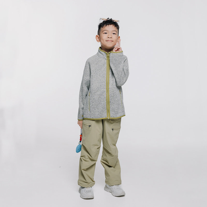 ACMEITEM爱棵米 户外亲子抓绒磨毛开衫外套立领内胆合体上衣男女,淘宝优惠券,粉丝福利购,淘宝优惠卷