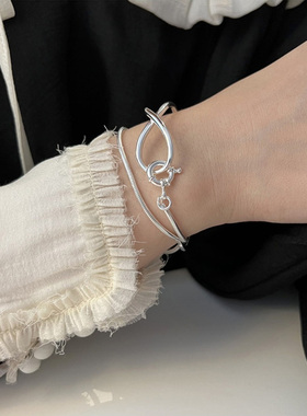 蛇骨手链银冷淡风小众设计简约女