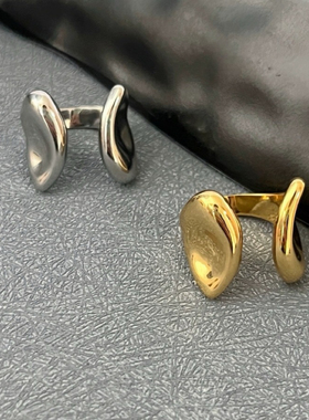 法式弧形戒指开口极简高级感饰品