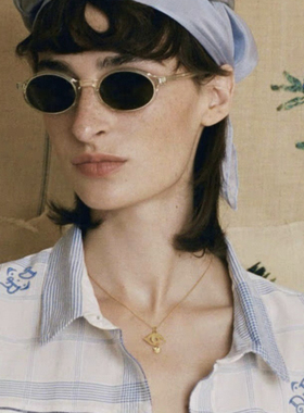 法式金色眼睛星星项链小众高级感