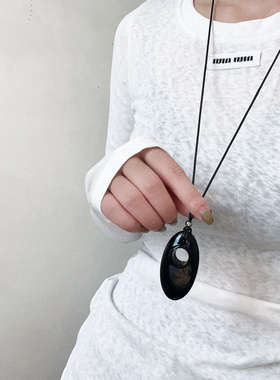 椭圆项链轻奢极简手工小众高级感