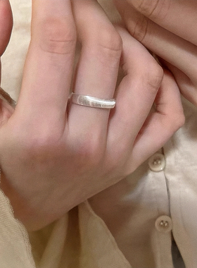 水波纹戒指开口极简轻奢高级饰品