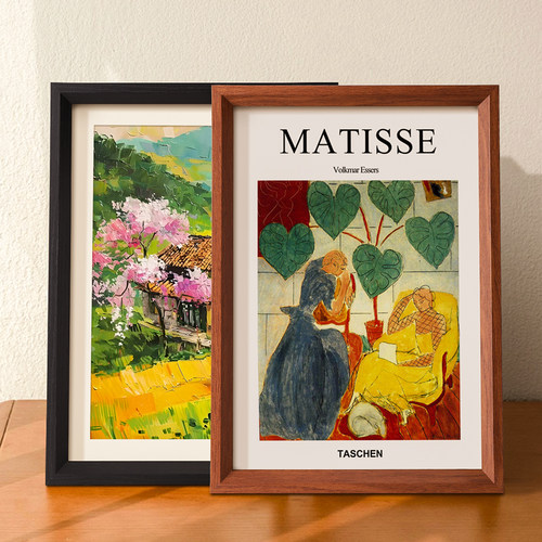 木质相框挂墙画框空框装裱a34照片16寸20拼图4k8开海报展示框定制 - 图0