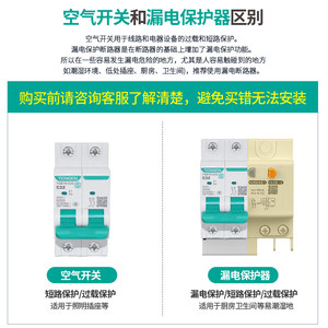 天正空气开关TGB1N-63S小型断路器4P家用2P空调1P电闸32A总空开3P