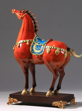 【金驹纳财】新中式高级感马摆件