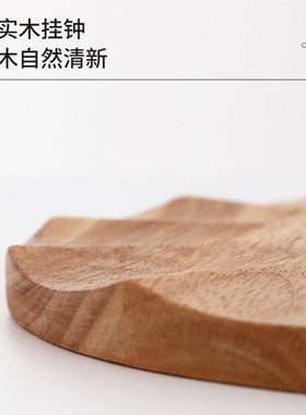 静音准时！实木简约挂钟