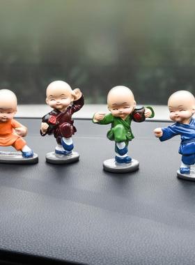 卡通树脂摆件礼品功夫和尚 家居创意卡通摆件 酒坛和尚汽车摆件