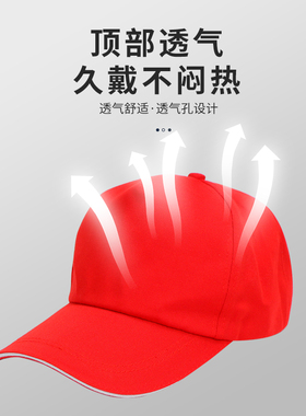 志愿者公益广告帽子定制印logo印字旅游鸭舌帽儿童定做太阳棒球帽