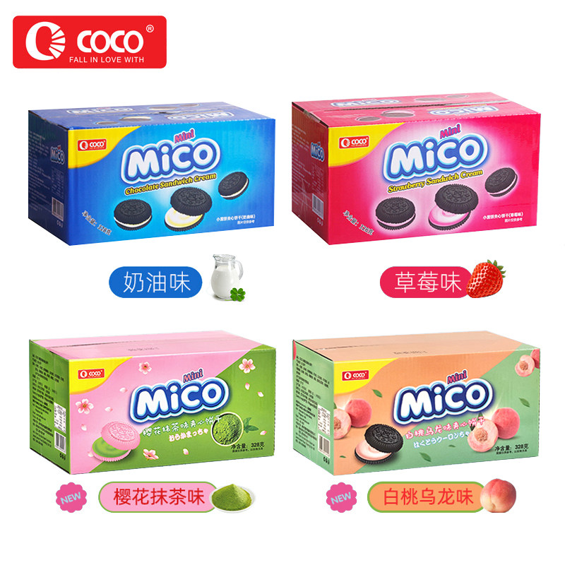 coco菲律宾进口小黑328g夹心饼干 cocofallinlovewith夹心饼干