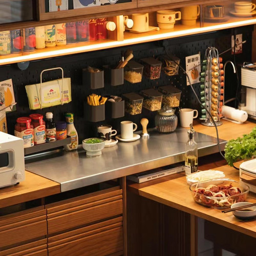 适用宜家洞洞板套装书桌可夹固定支架挂钩餐边柜咖啡台工具架勾子 - 图2