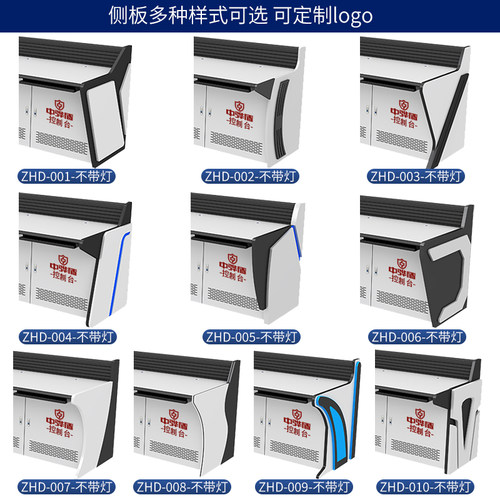 监控操作台直型弧形机房电脑平台桌五联指挥中心控制台调度台中控室2联3联5联监控电视墙机柜操作台 - 图0