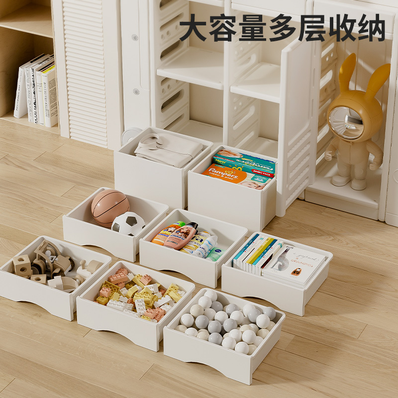 儿童玩具收纳架落地家用婴儿用品喂养台收纳柜宝宝置物整理箱储物