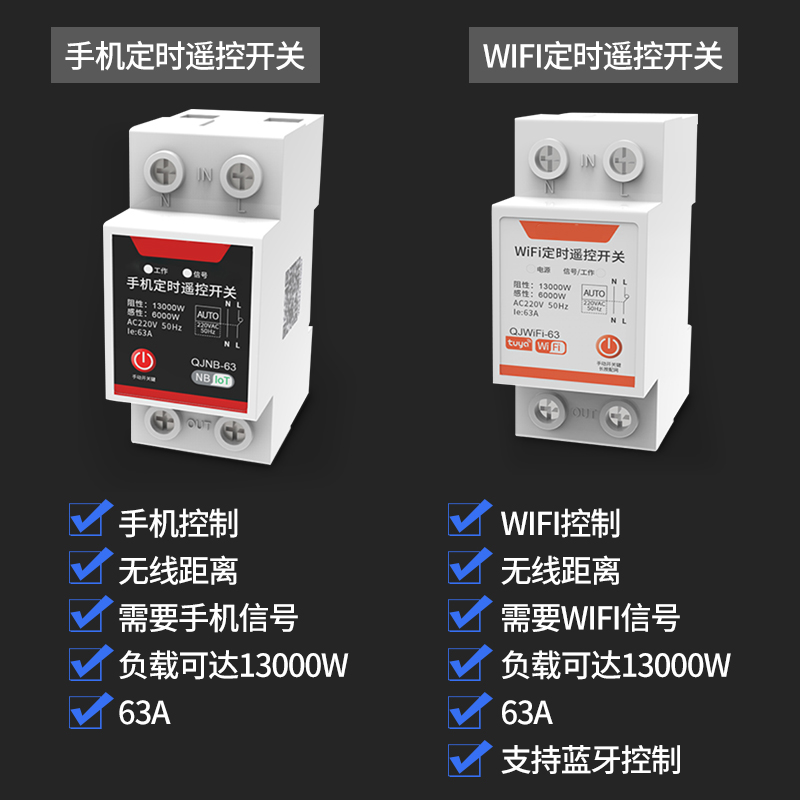 浙金柯手机远程无线智能遥控大功率220V控制开关水泵路灯电源控制 - 图0