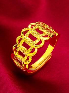 越南沙金女戒指时尚跨境电商首饰越南沙金戒指女士