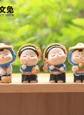 伊文兔树脂泉州游记桌面装饰品