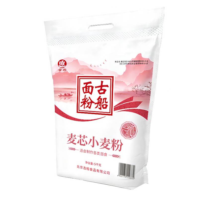 古船面粉麦芯粉5kg10斤多用途小麦粉适做馒头饺子面条凉皮粉油条 - 图0