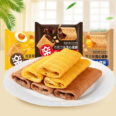 卡其乐流心蛋酥咸蛋黄芝士巧克力