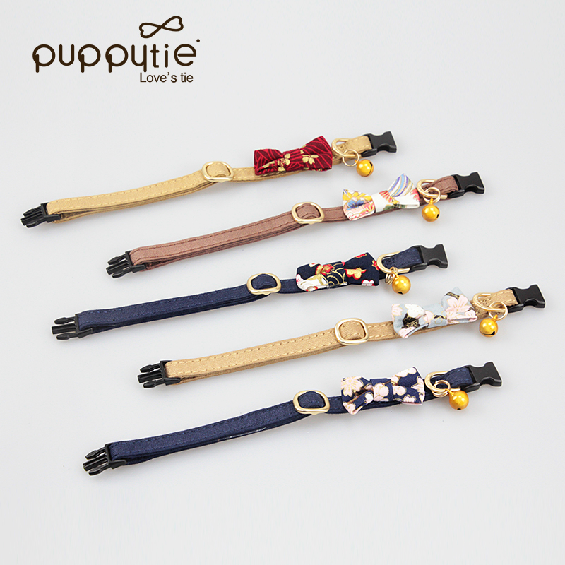 Puppytie猫咪用品猫铃铛项圈脖圈宠物颈圈脖子猫颈饰品可爱蝴蝶结 - 图1