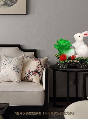 招财玉兔白菜摆件客厅玄关酒柜生肖兔装饰品兔年乔迁新居开业礼物