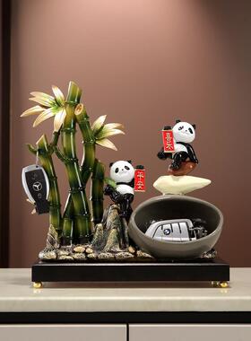 新中国风上升竹钥匙储物装饰客厅入口办公室装饰乔迁礼物