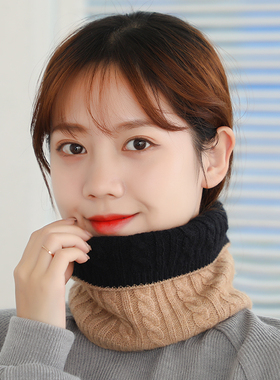 羊绒双面围脖女韩版秋冬套