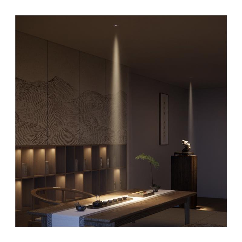 一束聚光射灯超薄小角度嵌入式3W茶室氛围灯3度8度15度餐桌博物馆 - 图3