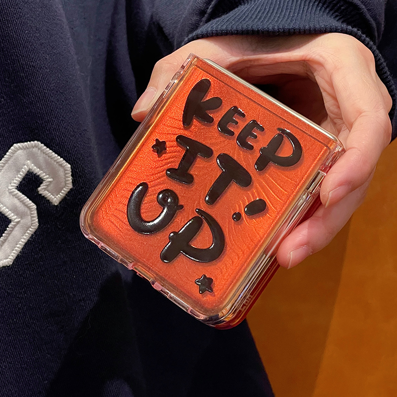 适用华为pocket2手机壳时尚poket橙色英文pocketS折叠屏S保护套p50pocket宝盒pokcet2情侣壳子Pockte网红pock - 图3