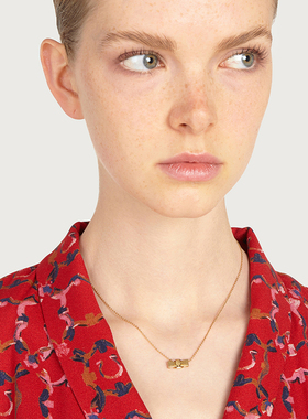 【12期免息】FERRAGAMO菲拉格慕女士VARA蝴蝶结吊坠项链