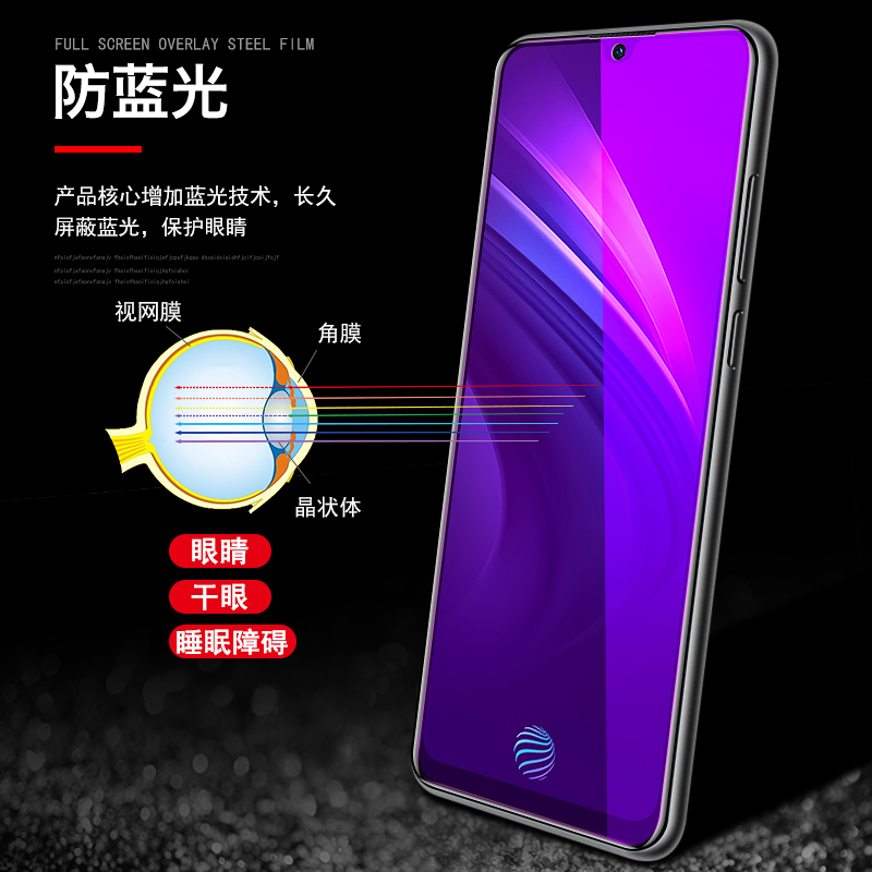 vivoiqoo钢化膜neo5全屏iqoo3覆盖iqooneo手机膜neo3原装iqoo7保护贴膜iq00pro5G玻璃U3蓝光iqooneo855竞速版-图1