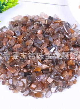 2026天然黑骨干月光石黑太阳石香薰扩香石鱼缸盆栽造景装饰摆件淘