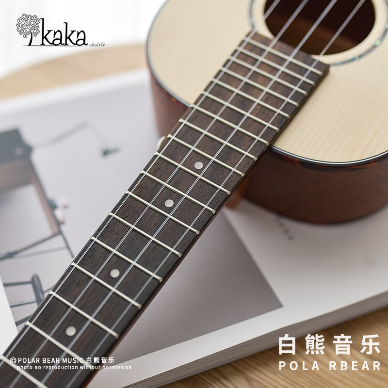 白熊音乐kaka28d云杉单板小吉他 白熊乐器尤克里里/小吉他