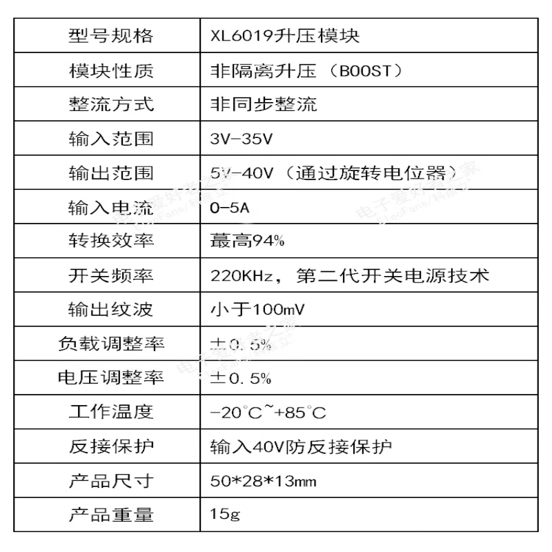 XL6019可调升压模块50W 直流DC-DC稳压电源板 超XL6009和LM2577 - 图1