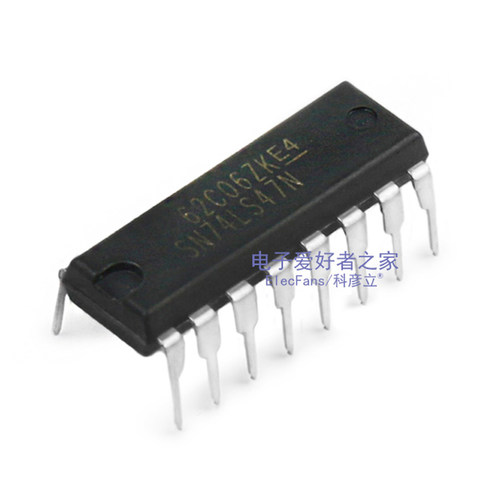 (2个)原装74LS47 直插DIP-16 LED显示驱动器译码芯片 SN74LS47N - 图3