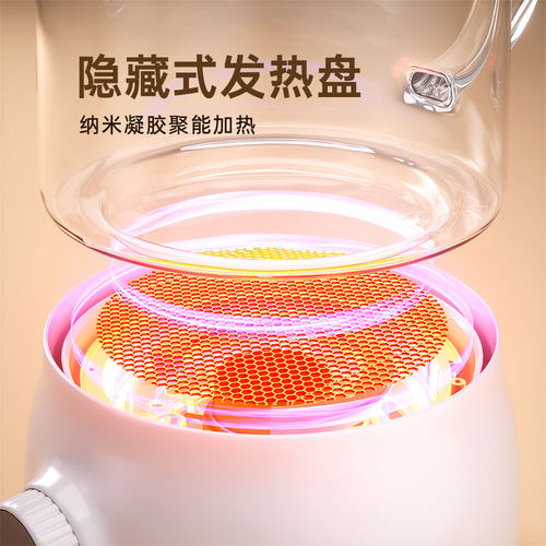 膳魔师全玻璃养生壶多功能家用办公室小型全自动烧水壶茶壶煮茶器 - 图2