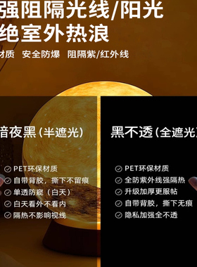 黑色全遮光防晒遮阳玻璃贴膜