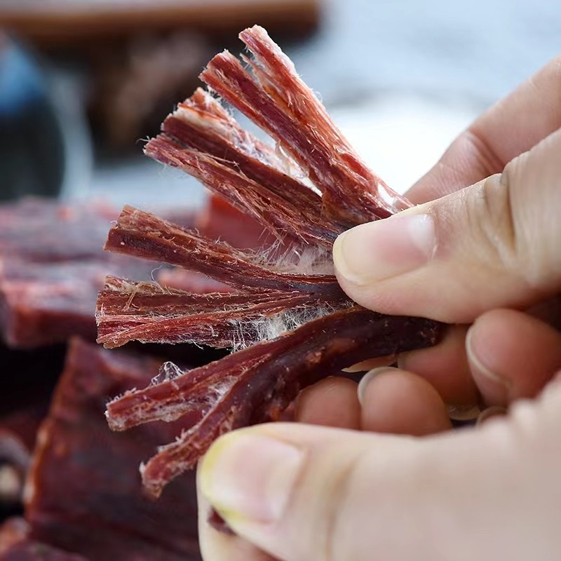 四川零食小吃风干手撕牦牛肉干耗牛肉干超干麻辣内蒙古香辣520g - 图1