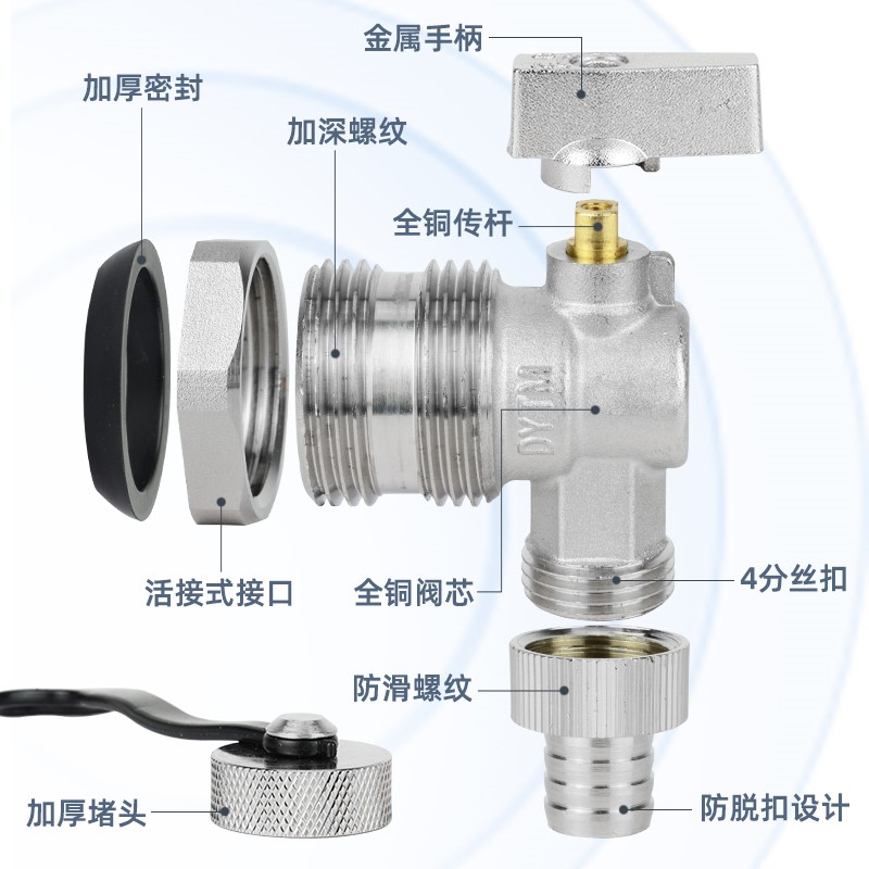 地暖放水阀分水器排污阀专用大流量清洗阀1寸1.2寸暖气冲洗阀6分 - 图1