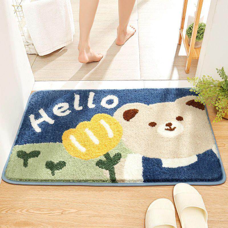 Absorbent floor mats, household toilet door mats, cute bathroom foot mats, carpet door mats, entrance bathroom anti-slip mats