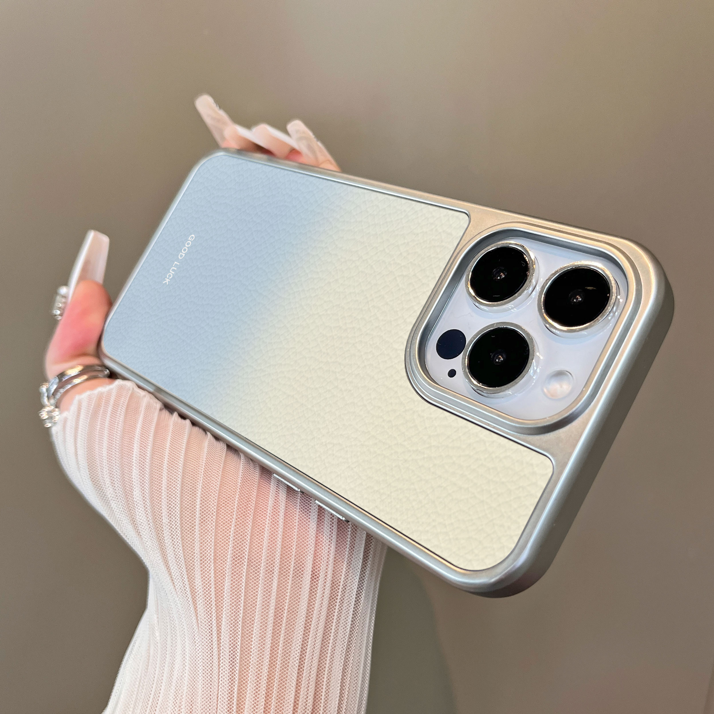 适用于华为mate70proplus手机壳蓝黄渐变good二合一小羊皮60pro十支架简约新款50e套防摔男女生mate60pro+ - 图2