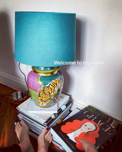 Ruo Nai Tiger итальянский классик Ричард Подглазе окрашенная фарфоровая лампа Цвет белья личность