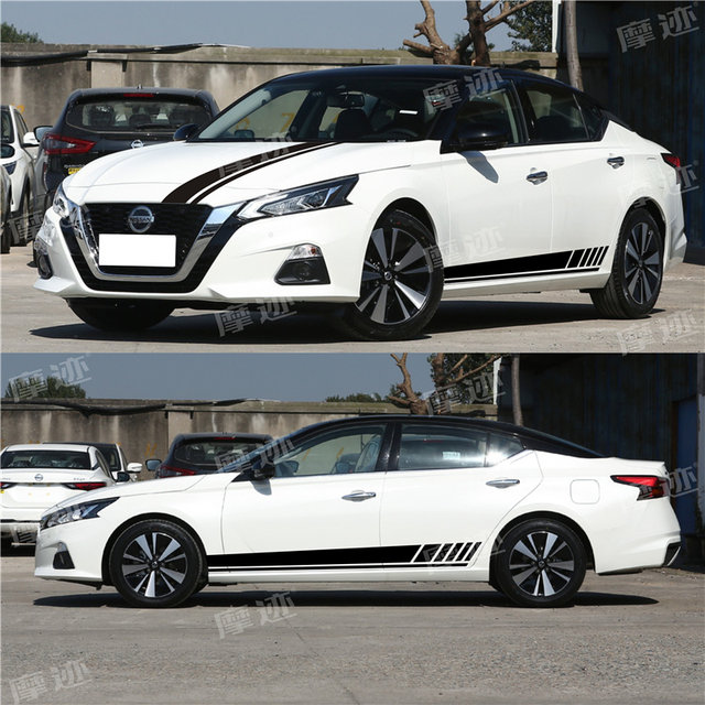 Suitable for Nissan's new Teana car stickers Sylphy body stickers Bluebird car hood side skirt modification decorative stickers