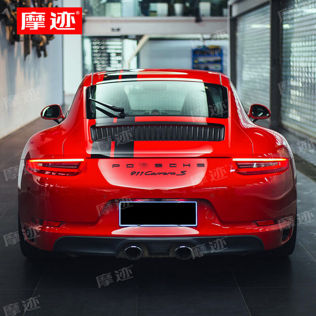 Suitable for Porsche 911 car sticker Carrera 718boxster hood modified decorative body sticker