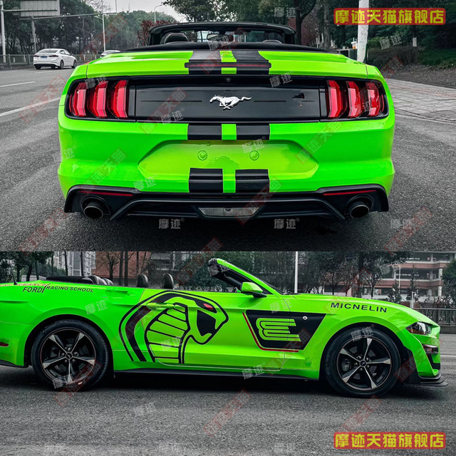 Ford Mustang sticker parallel lines racing car sticker
