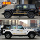 Wrangler car stickers pull pattern camel personalized car stickers off-road body stickers color strips Jeep modified decoration BJ40