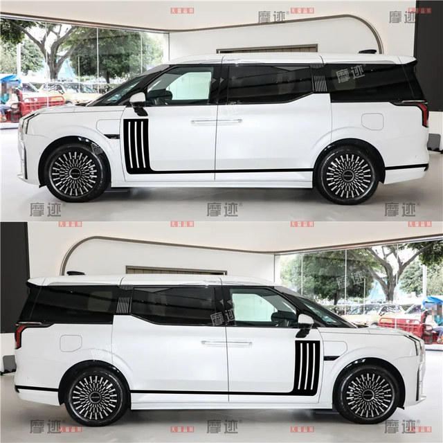Suitable for ZEEKR 009 car body personalized stickers modified car stickers pull flower shark gill special decorative color strips