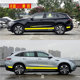 Suitable for Mercedes-Benz EQC350 car stickers 400 modified eqc body side skirt stickers decorative color strip stickers